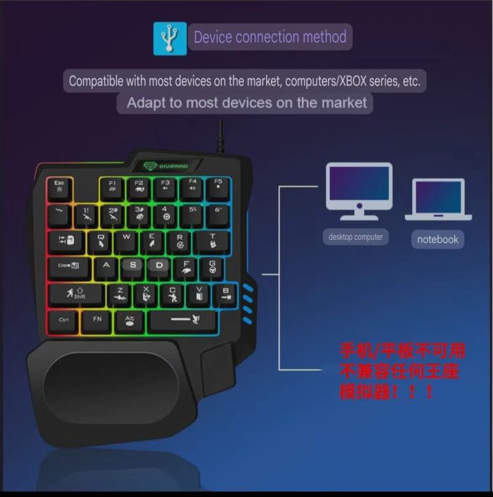 one-handed keyboard and mouse