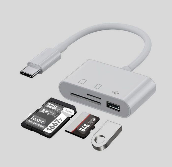 USB-C to multi-card reader adapter