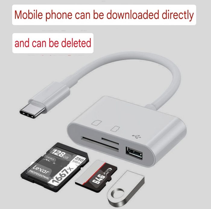 USB-C to multi-card reader adapter