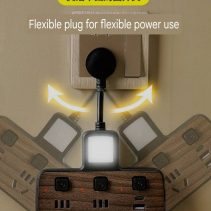 Wooden Pattern Multifunction Power Strip