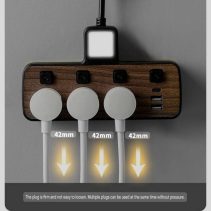 Wooden Pattern Multifunction Power Strip