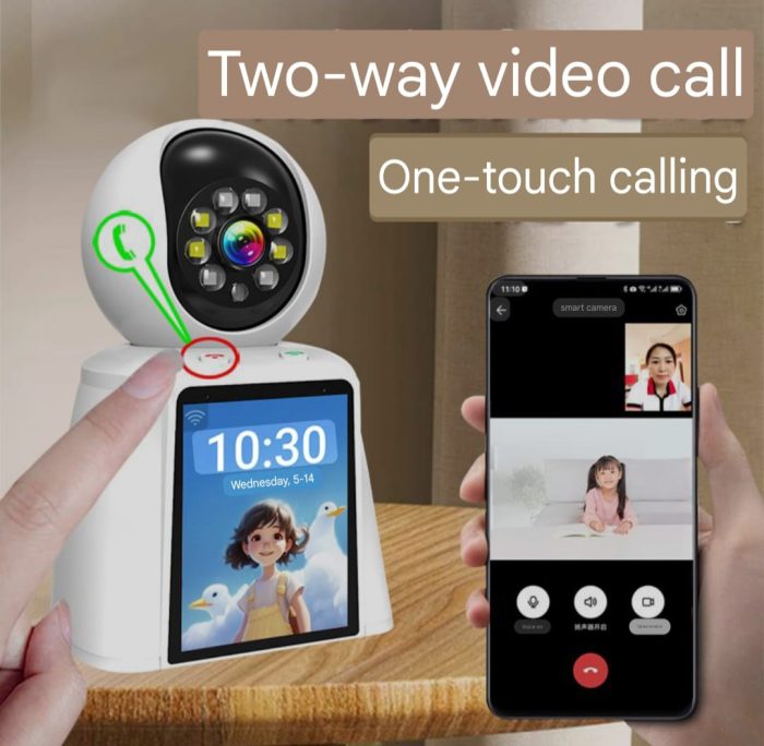 Smart Two-Way Video Communication Camera with One-Button Call Feature