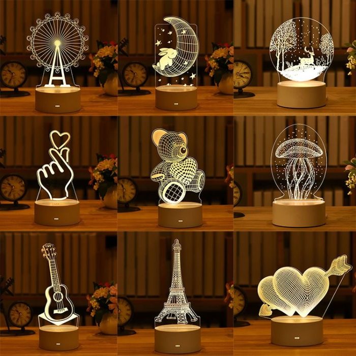 3D LED Illusion Night Lights