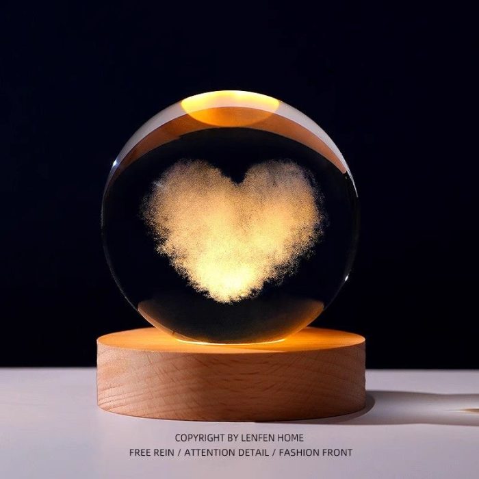 Luminous Moon Crystal Sphere